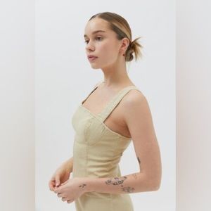 Urban Outfitters Beige Golden Hour Structured Denim Mini Dress